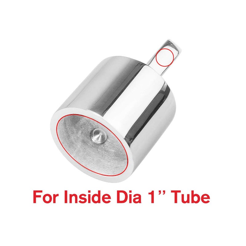 Amadget 2 Pcs Bimini Top Caps Tube, Eye End Top Fitting Marine 316 Stainless Steel Bimini Canopy Hardware, Inside Dia 1" 25mm - Image 2